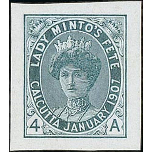 1132 - 1907 Lady Minto's Fete Labels. Die Proofs of the vignettes only of the 4a Lord Minto and 4a Lady Min... 