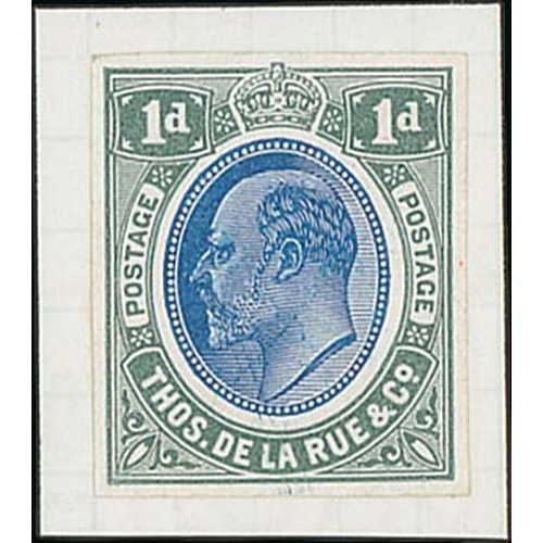 916 - First Colour Scheme, Nyasaland type 1d trials each in two differing colours, all on piece, a fine an... 