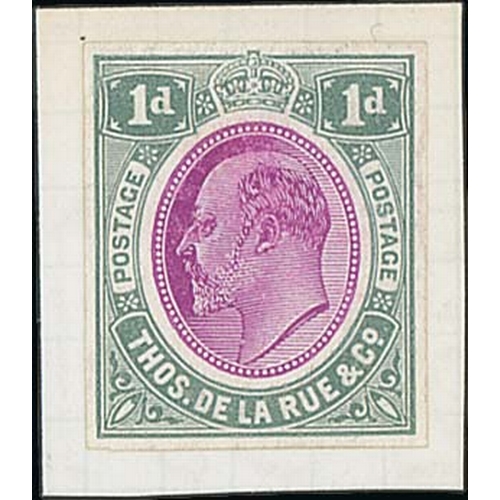 916 - First Colour Scheme, Nyasaland type 1d trials each in two differing colours, all on piece, a fine an... 