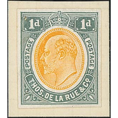 916 - First Colour Scheme, Nyasaland type 1d trials each in two differing colours, all on piece, a fine an... 