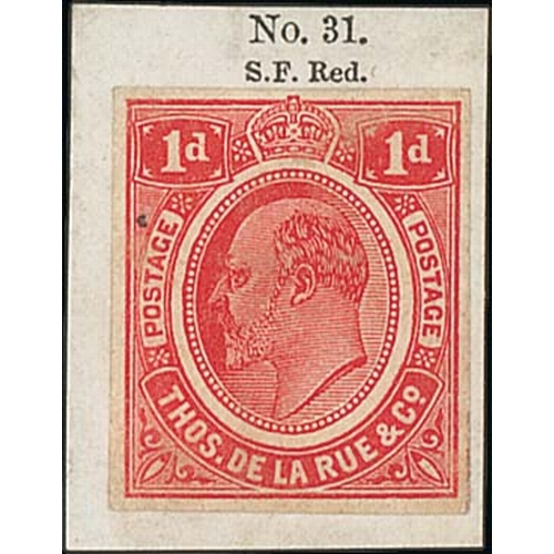 931 - Fifth Colour Scheme, supplementary sheet, Nyasaland type 1d trials on separate pieces each with prin... 