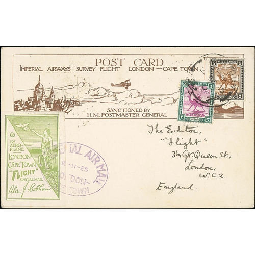 126 - Sudan - Alan Cobham London to Cape Town Survey Flight. 1925 (Dec 23) Souvenir postcard flown from Lo... 