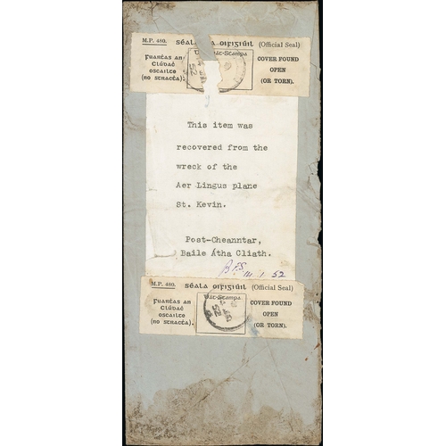 164 - Ireland / Sweden. 1952 (Jan 9) Long window envelope from Stockholm franked 30ore, soiled, the revers... 