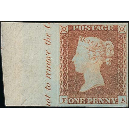 279 - 1841 1d Red-brown, unmounted mint singles (12) and a vertical pair, various shades, all with four ma... 