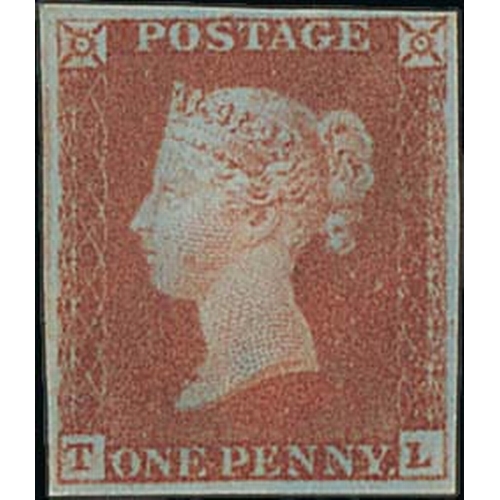 279 - 1841 1d Red-brown, unmounted mint singles (12) and a vertical pair, various shades, all with four ma... 