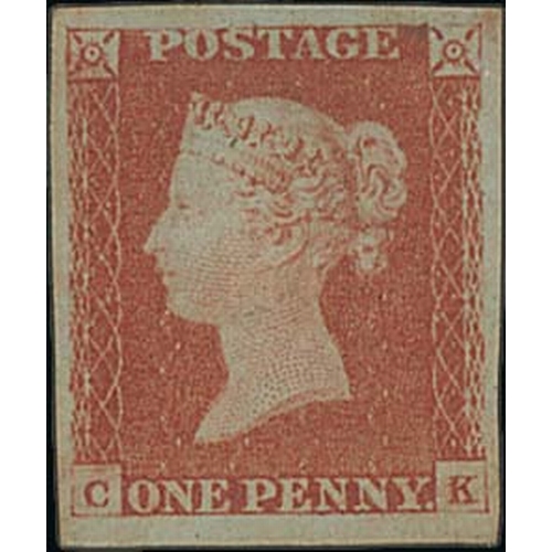 279 - 1841 1d Red-brown, unmounted mint singles (12) and a vertical pair, various shades, all with four ma... 