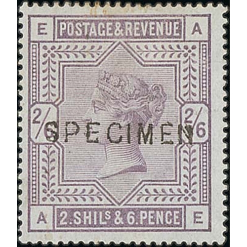 399 - 1883 2/6 Lilac on white paper, AE handstamped 