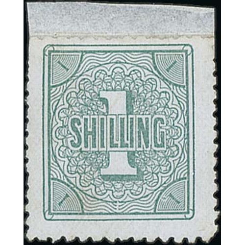 525 - c.1890 Perforated coloured stamps each with a value on an engine turned background, comprising 1d gr... 