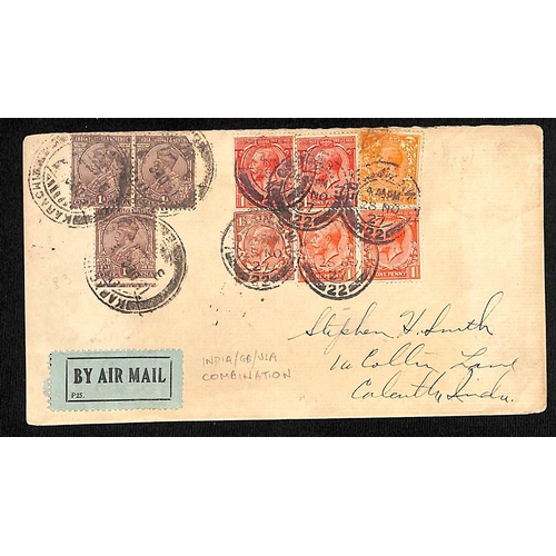 62 - 1927 Covers comprising cover from San Francisco (Aug 17) to G.B bearing 10c Air stamp, flown to New ... 