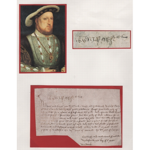 1585 - ROYALTY KING HENRY VIII 8th KING OF ENGLAND SIGNED DOCUMENT WINDSOR CASTLE SIR ANDREW WINDSOR 1513
H... 