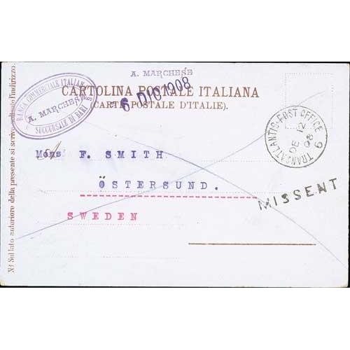 596 - 1908-11 Picture postcards from Germany to Jersey (stamp removed from picture side) handstamped 