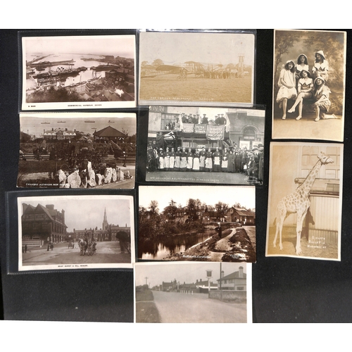 37 - Picture Postcards. c.1902-30 Real Photo postcards, mainly topographical views including railway staf... 