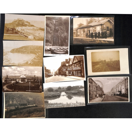 37 - Picture Postcards. c.1902-30 Real Photo postcards, mainly topographical views including railway staf... 