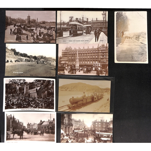 37 - Picture Postcards. c.1902-30 Real Photo postcards, mainly topographical views including railway staf... 