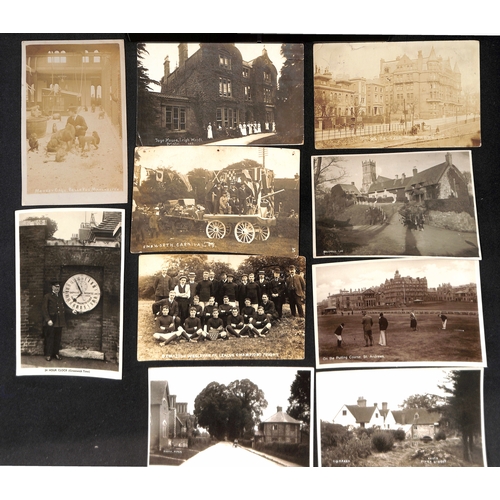 37 - Picture Postcards. c.1902-30 Real Photo postcards, mainly topographical views including railway staf... 