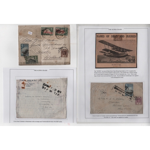 121 - Scipio - Ceylon. 1936 Covers from Ceylon to G.B (2) or Holland, the covers to G.B with all or some s... 