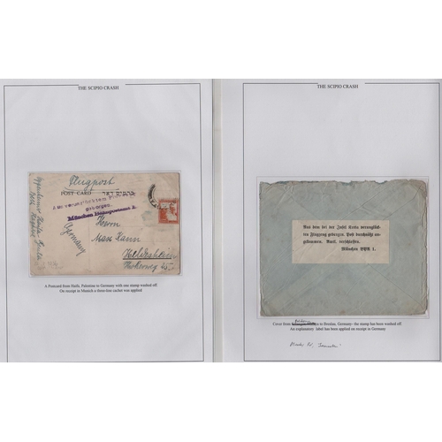 122 - Scipio - Iraq / Palestine. 1936 Covers from Hinaidi, Iraq to G.B, or Palestine to Germany, the stamp... 