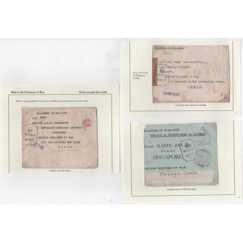 183 - India. c.1942-43 Stampless covers from India, with printed address of Lt. I. Slaney, R.I.A.S.C, dire... 