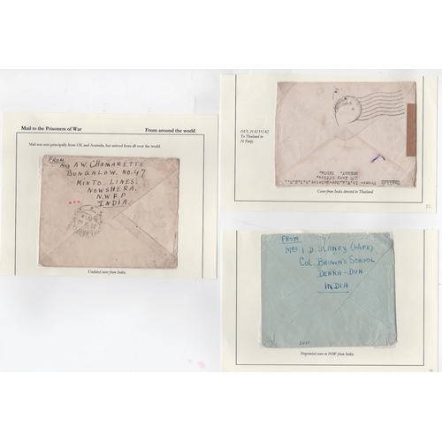 183 - India. c.1942-43 Stampless covers from India, with printed address of Lt. I. Slaney, R.I.A.S.C, dire... 