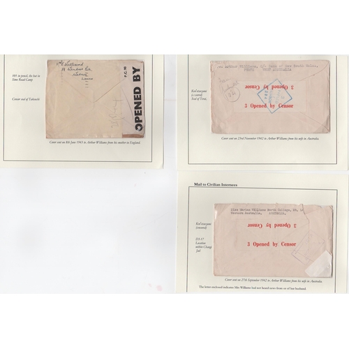 188 - Australia / G.B. 1942 Australian Red Cross envelopes printed in red (2), and a 1943 cover from Engla... 