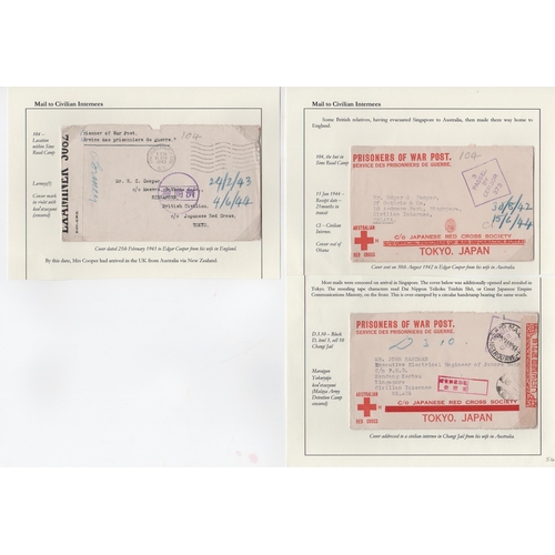 189 - Australia / G.B. 1942-43 Australian Red Cross envelopes printed in red (2) and a stampless cover fro... 