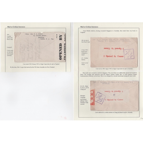 189 - Australia / G.B. 1942-43 Australian Red Cross envelopes printed in red (2) and a stampless cover fro... 