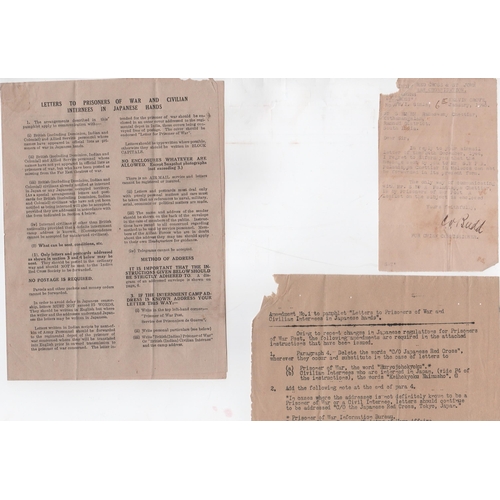 191 - India. 1942-44 Stampless covers (2) and postcard from India all to civilians who were not interned b... 