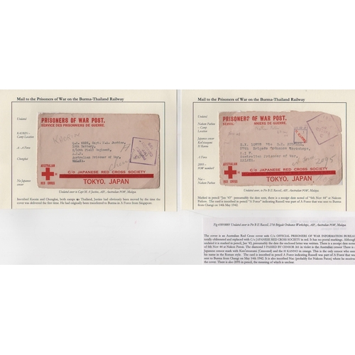 196 - Australia / Burma. 1942-43 Stampless covers from G.B to Sgt N. Crofts, 22nd Inf. Brigade, A.I.F (2),... 