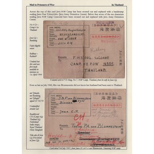 198 - Java. 1944-45 Java P.O.W cards from female internees in Bandoeng or Semerang, the first with handsta... 