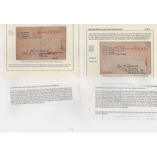 201 - 1943 Second/Third type P.O.W cards with preprinted messages from Dutch P.O.Ws in Camp No. 4 or 6 (2)... 