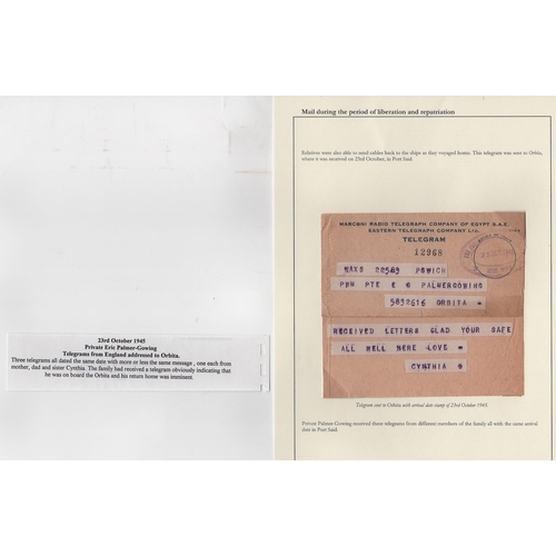 205 - 1943 Second/Third type P.O.W postcards from Pte E. Palmer-Gowing in No. 1 P.O.W Camp to his wife in ... 