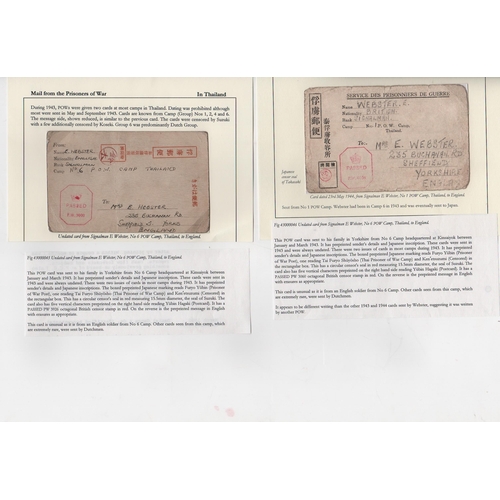 206 - 1943-44 Second/third and fifth type postcards from Signalman E. Webster the two 1943 second/third ty... 