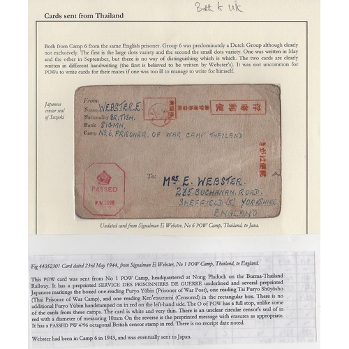 206 - 1943-44 Second/third and fifth type postcards from Signalman E. Webster the two 1943 second/third ty... 
