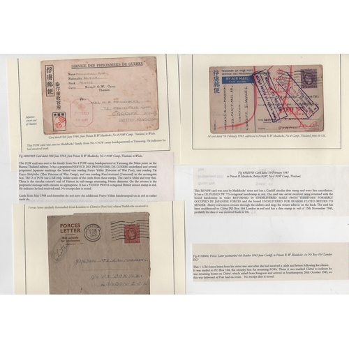 212 - 1944-45 Covers and cards from or to Pte R.W Maddocks, comprising fourth type P.O.W card from No. 4 P... 