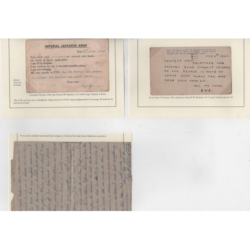 212 - 1944-45 Covers and cards from or to Pte R.W Maddocks, comprising fourth type P.O.W card from No. 4 P... 