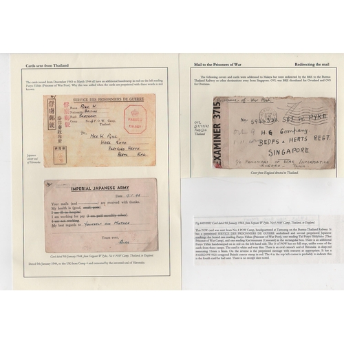 214 - 1942-45 Cover and cards to or from Sgt W.A Pyke, Beds & Herts Regt, comprising 1942 stampless cover ... 