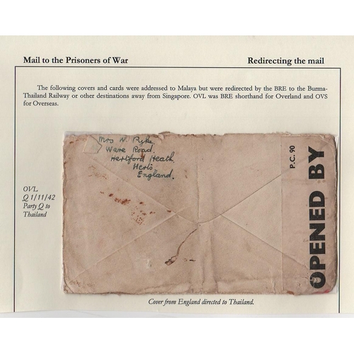 214 - 1942-45 Cover and cards to or from Sgt W.A Pyke, Beds & Herts Regt, comprising 1942 stampless cover ... 