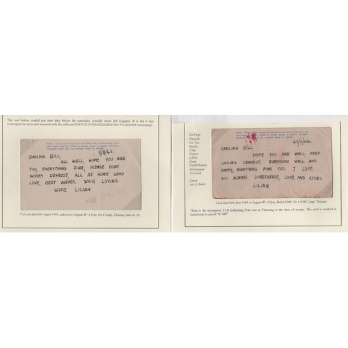 214 - 1942-45 Cover and cards to or from Sgt W.A Pyke, Beds & Herts Regt, comprising 1942 stampless cover ... 