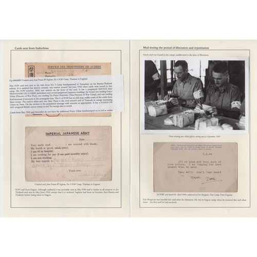 222 - 1944 Thailand fourth type P.O.W card from Pte W. Ingham to his wife in London, the return address sh... 