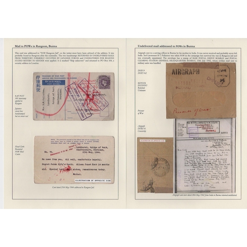 225 - Rangoon Jail. 1944 3d P.O.W cards to 