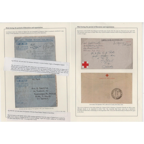 226 - 1945 Covers comprising stampless air letters from K.S Prickett in Thailand (endorsed 
