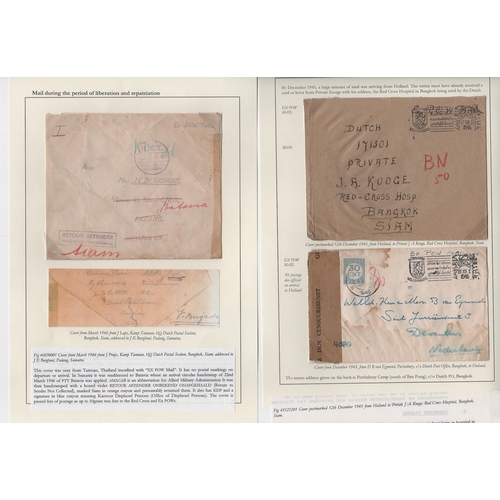 231 - Thailand. 1945 Stampless covers from or to Dutch former prisoners, comprising covers to Holland from... 