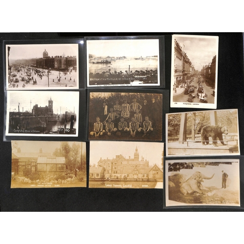 37 - Picture Postcards. c.1902-30 Real Photo postcards, mainly topographical views including railway staf... 