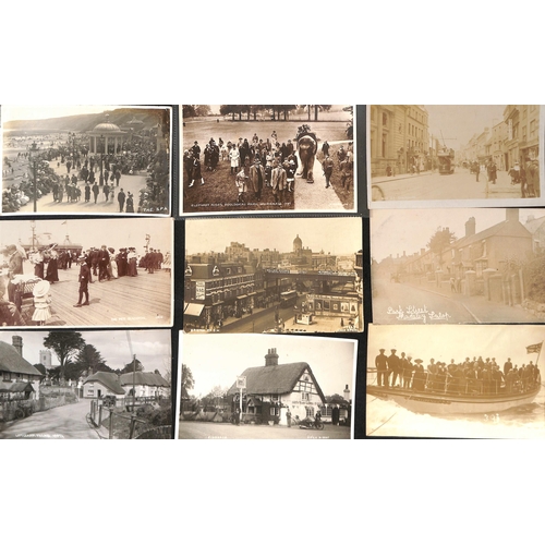 37 - Picture Postcards. c.1902-30 Real Photo postcards, mainly topographical views including railway staf... 