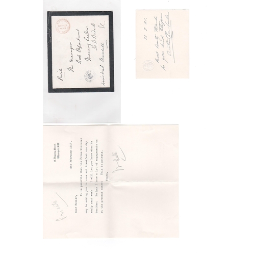46 - Winston Churchill / Austen Chamberlain. 1910 (Nov 17) Mourning cover to the Morning Leader Book Depa... 