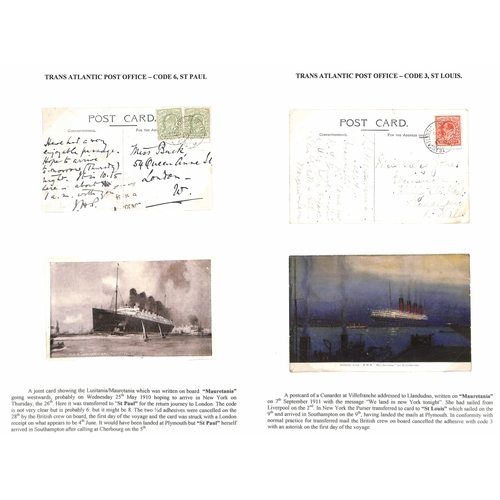 592 - 1909-12 Picture postcards franked 1d to G.B, Europe or Australia, all posted on 