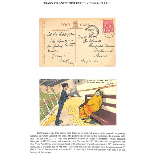 592 - 1909-12 Picture postcards franked 1d to G.B, Europe or Australia, all posted on 