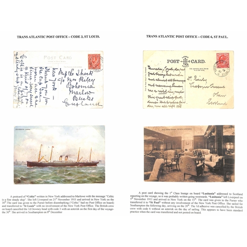 593 - 1908-14 Picture postcards franked 1d to G.B or France, all posted on 