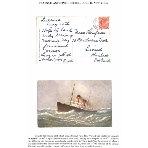 593 - 1908-14 Picture postcards franked 1d to G.B or France, all posted on 
