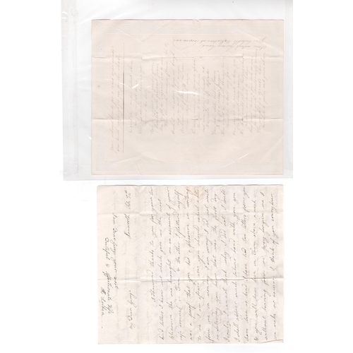 60 - c.1830 Lettersheet with an embossed border containing a handwritten valentine verse, posted within B... 